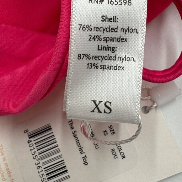 Andie Swim Bikini Top Women's XS NWT The Santorini Knot Front Pink Rouge - Picture 8 of 8